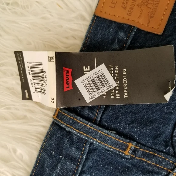 Levi's Wedgie High Rise Premium Denim Jeans in Authentic Favorite Sz 27 NWT - Picture 12 of 15